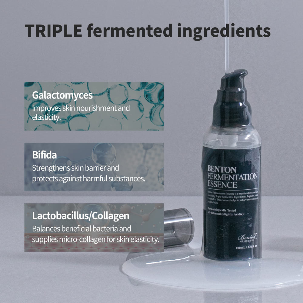 BENTON Esencia con galactomyces y lactobacillus para tono más uniforme