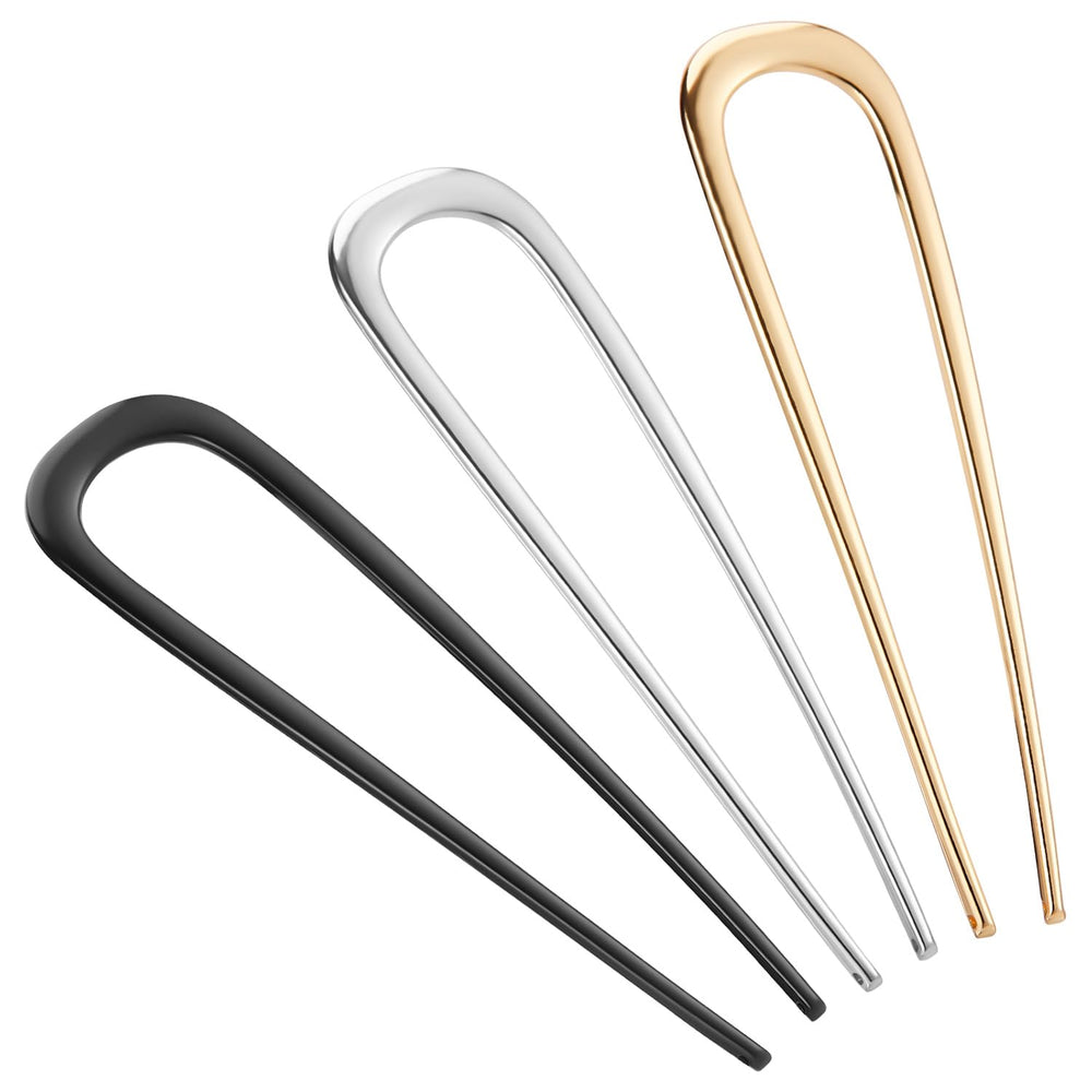 BEoffer pinza Francesa oro dorado, sujeción elegante para peinados.