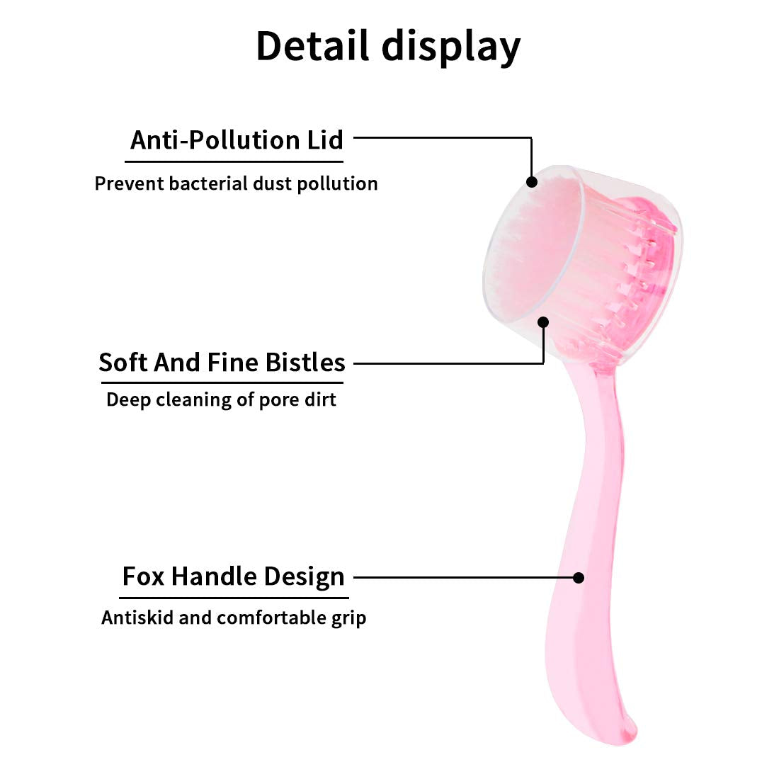 Beomeen cepillo exfoliante con cerdas suaves para poros limpios.
