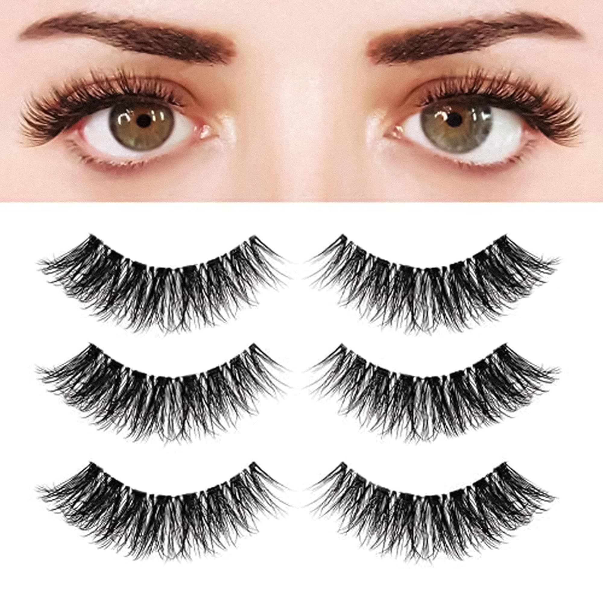 Bepholan Eyelashes Natural Look close up for easy daily wear