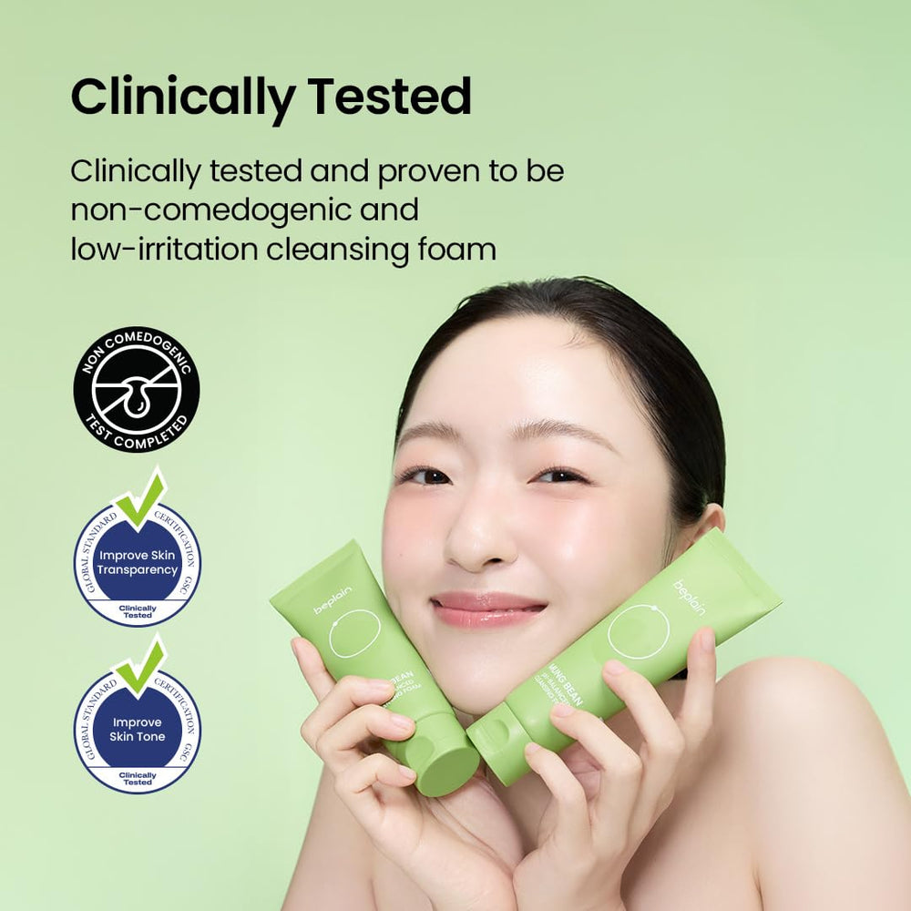 Beplain sensitive skin face cleanser supports gentle cleansing in a routine.