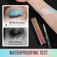 BEPHOLAN gel paillettes rose et bleu, usage paupières et eyeliner.