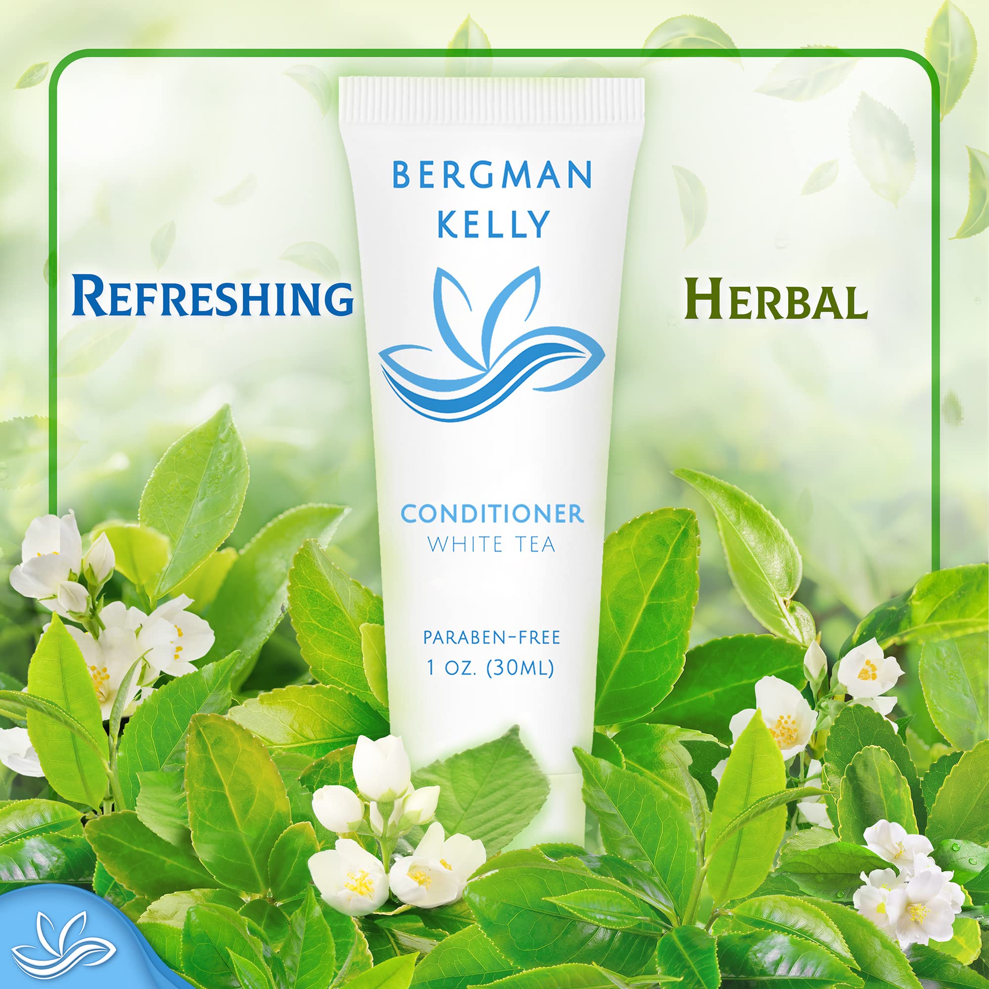 Acondicionador Bergman Kelly etiqueta aroma té blanco