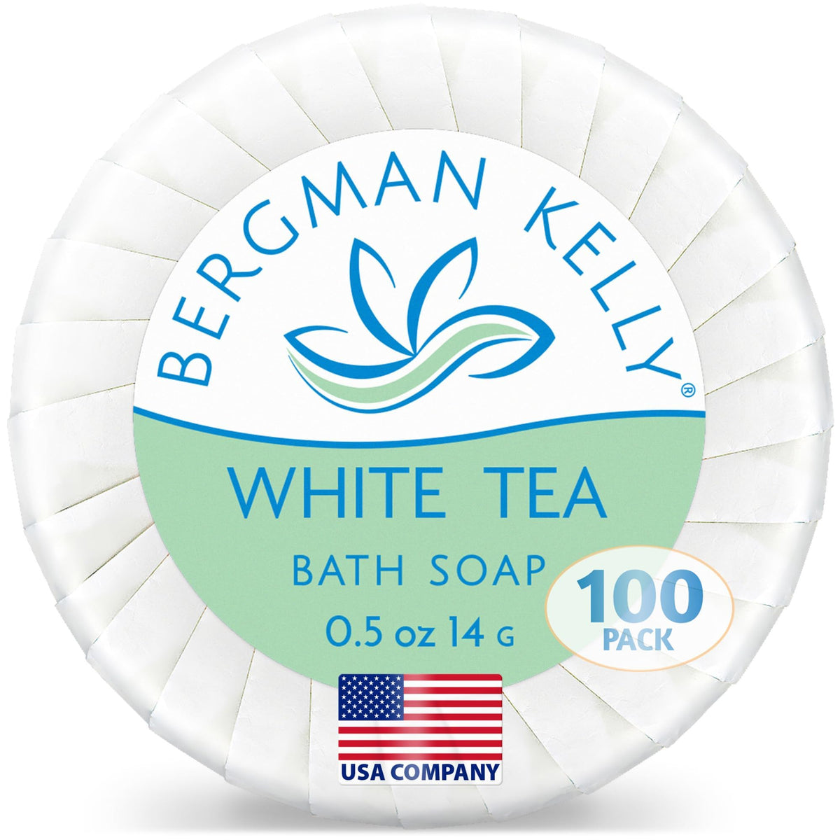 Bergman Kelly: jabón hotelero té blanco, tamaño de viaje, aroma suave