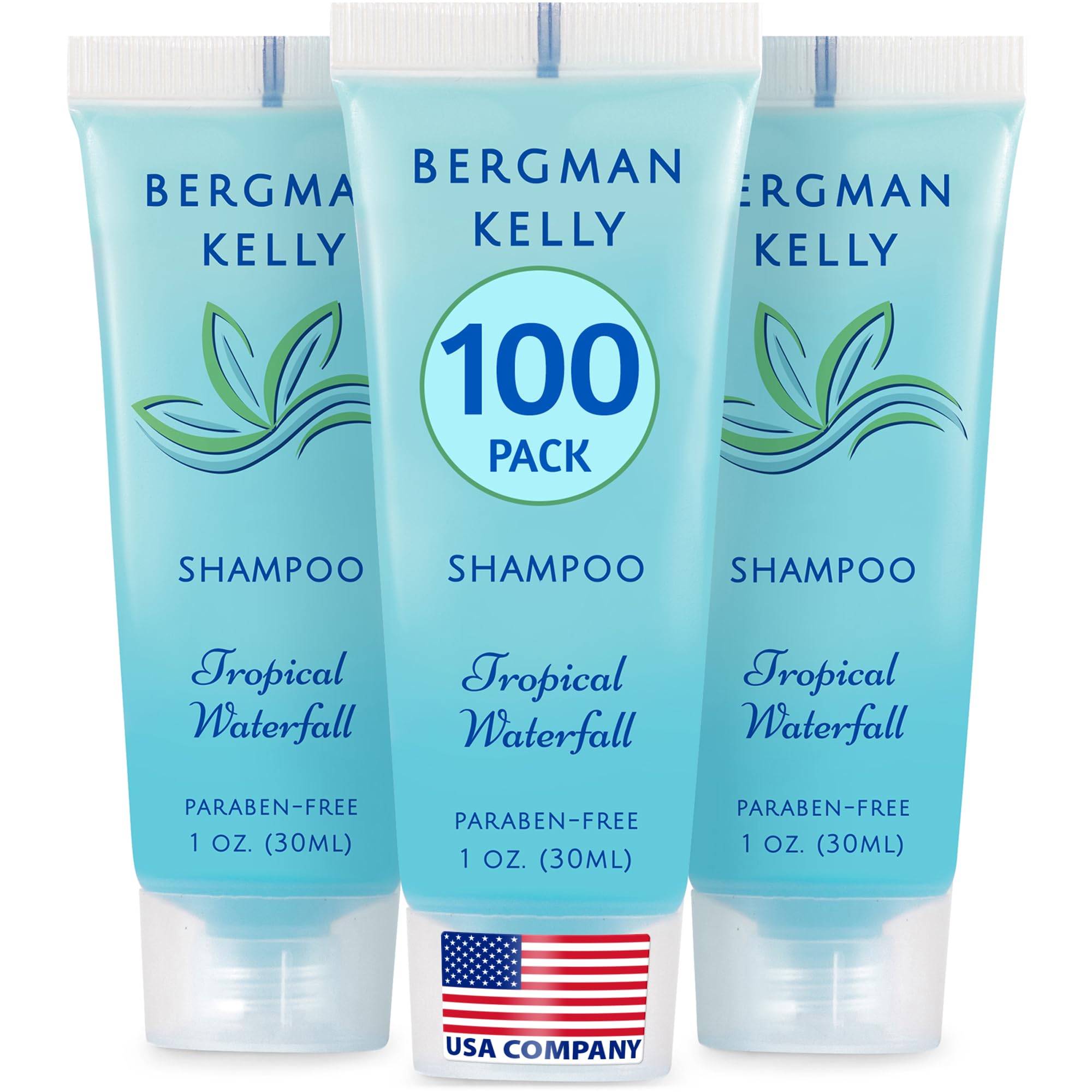 Bouteille Shampoing Bergman Kelly voyage 1 oz, pratique pour les bagages à main.