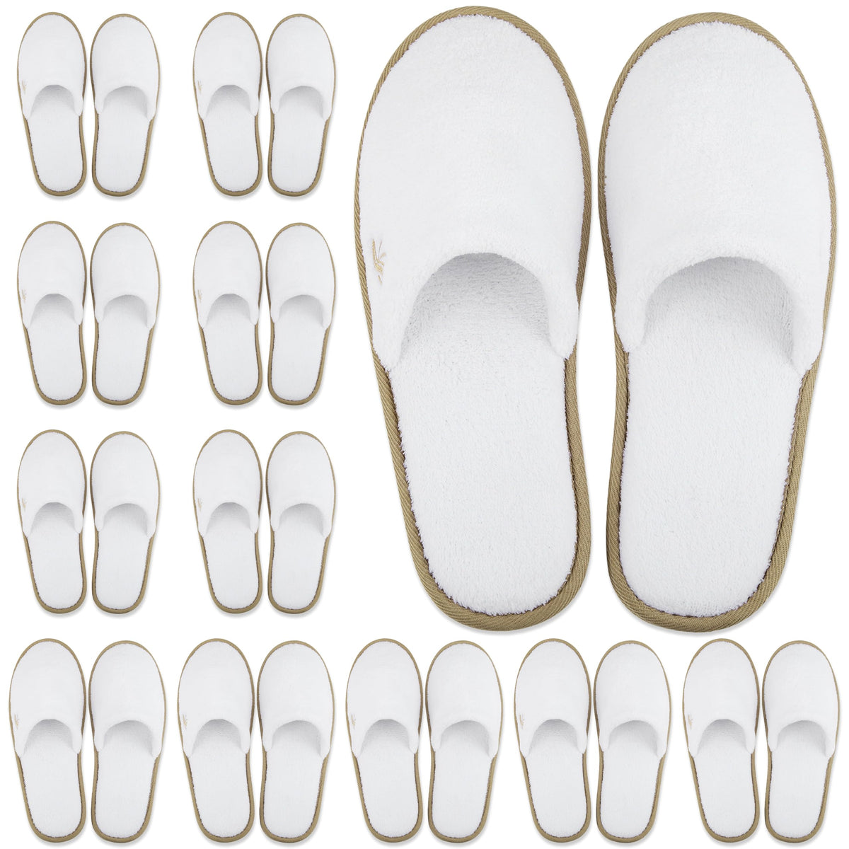 Zapatillas BERGMAN KELLY Spa con cierre cerrado blanco y ribete Cocoa, confort diario