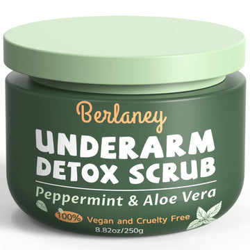 Berlaney detox axilas: exfoliante suave con menta y aloe para piel fresca.