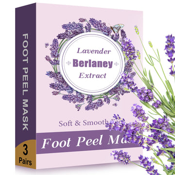 La mascarilla Berlaney para pies exfolia y suaviza la piel con lavanda.