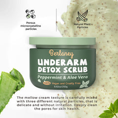 Berlaney polvo cáscara de nuez: limpieza natural de axilas.