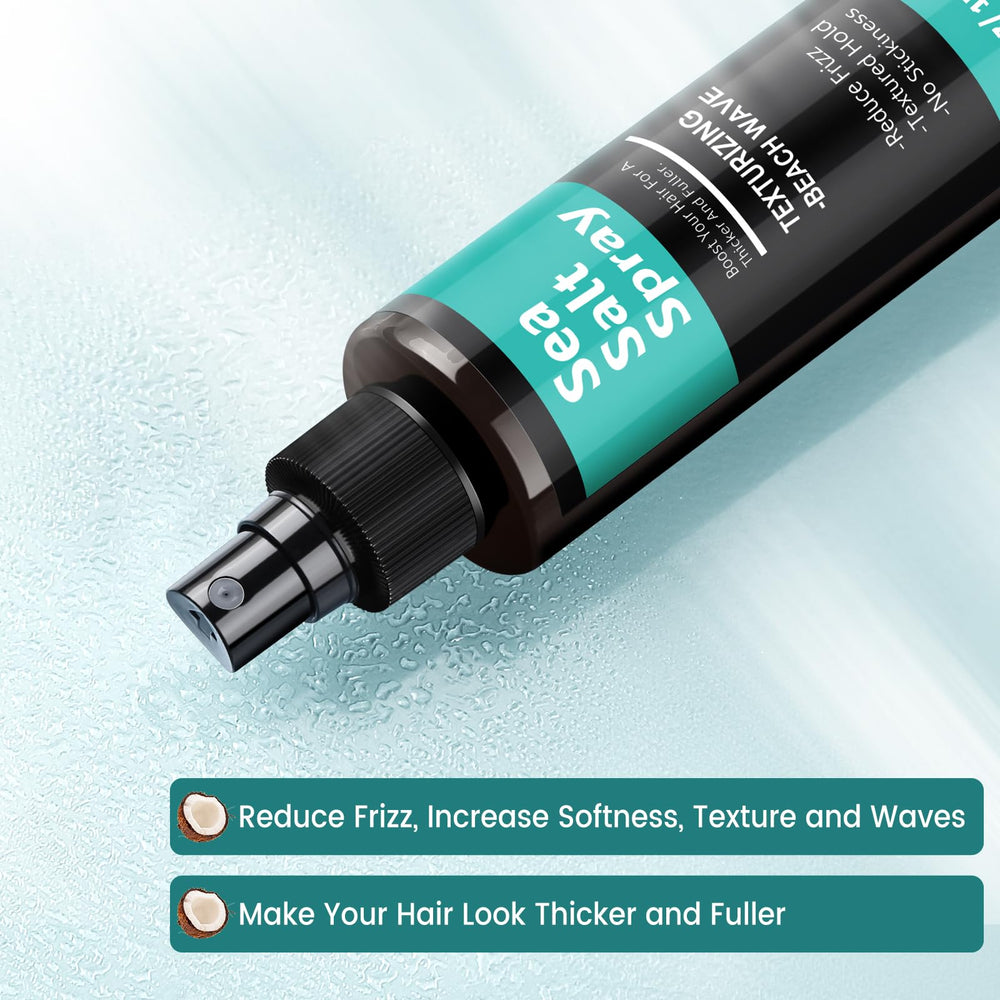 Berlaney spray sal marina textura: realza rizos y ondas naturales con brillo ligero.