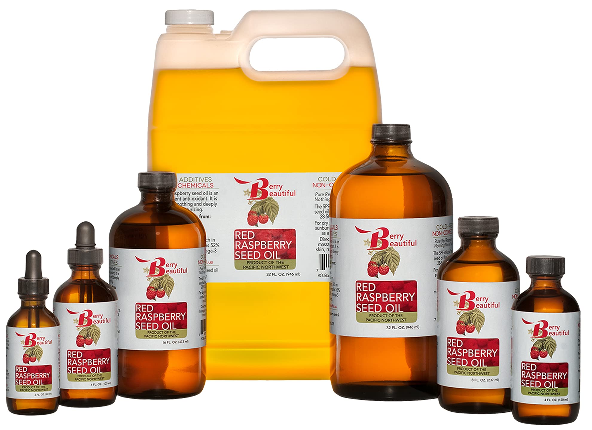 Aceite de frambuesa color ámbar con aroma suave de Berry Beautiful.