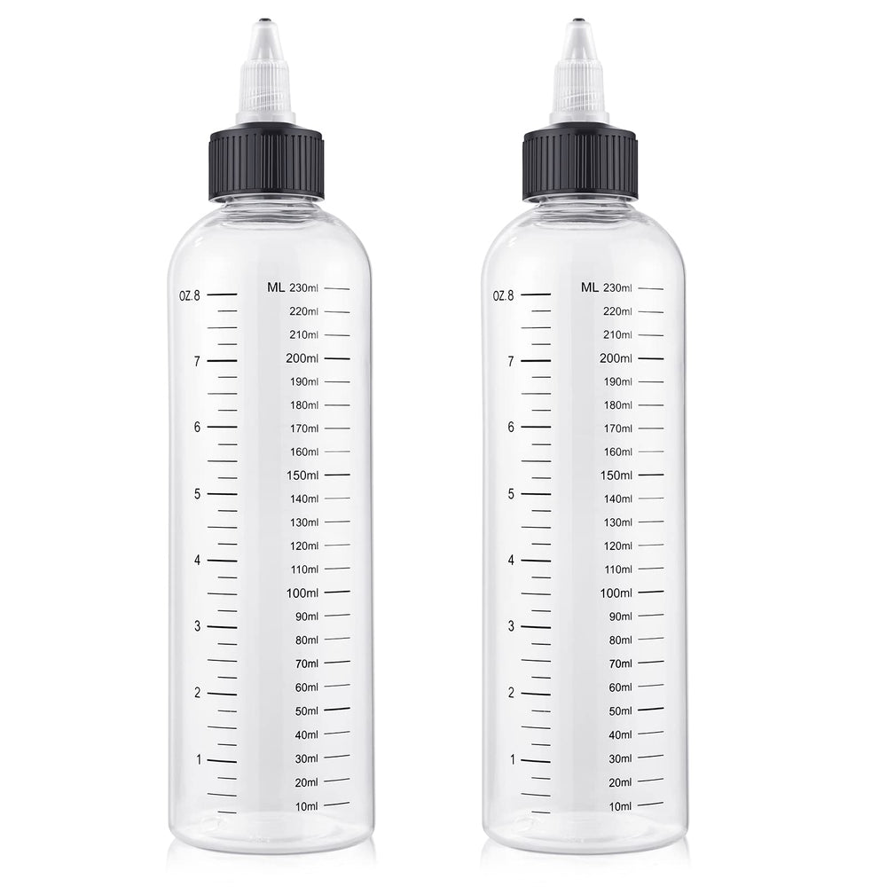 BESARME botella aplicadora para cabello con escala graduada para mediciones precisas.