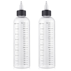 BESARME botella aplicadora para cabello con escala graduada para mediciones precisas.