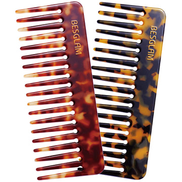 besglam peine dientes anchos para rizos, deslizamiento suave y menos enredos.