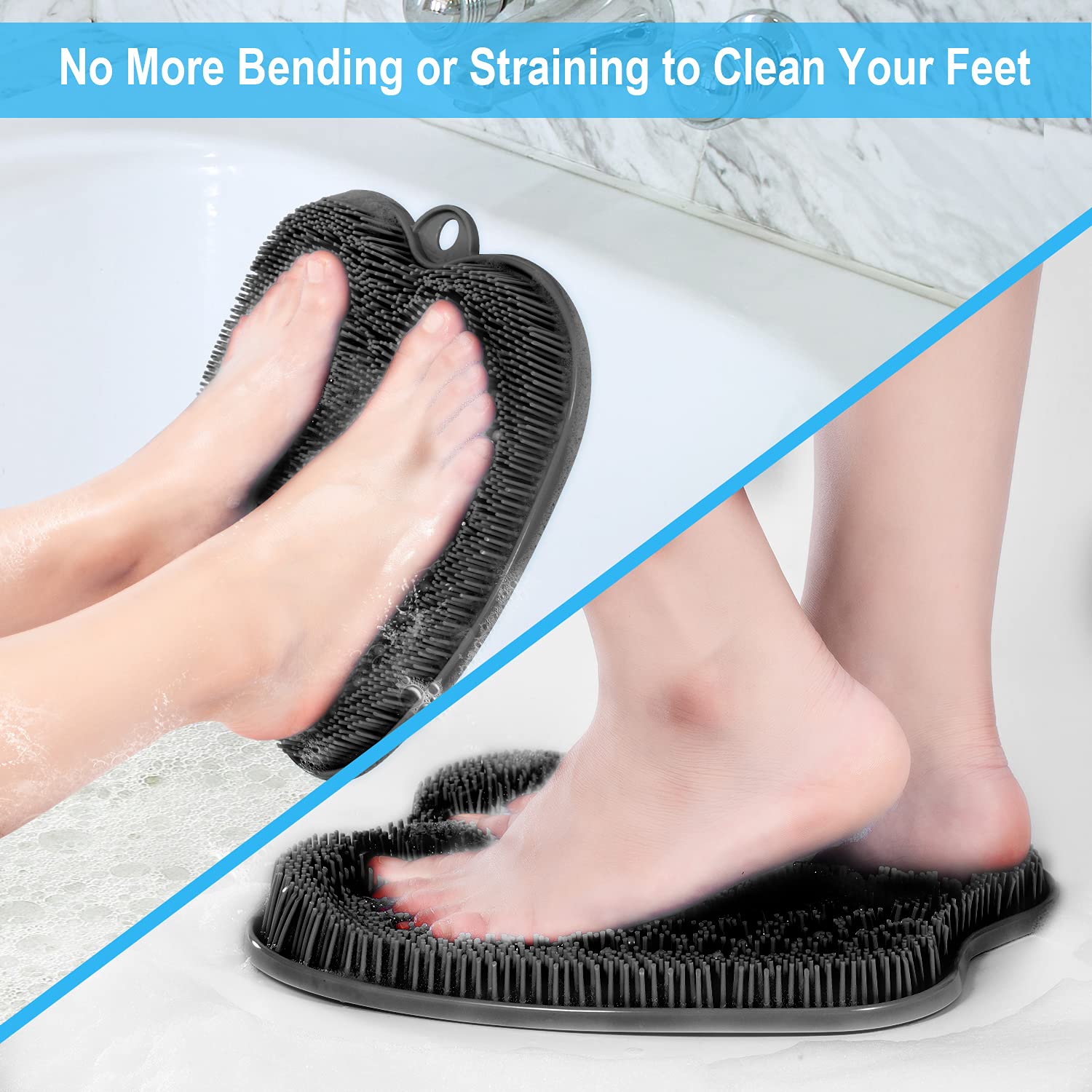 BESKAR cerdas flexibles para pies, limpieza entre dedos
