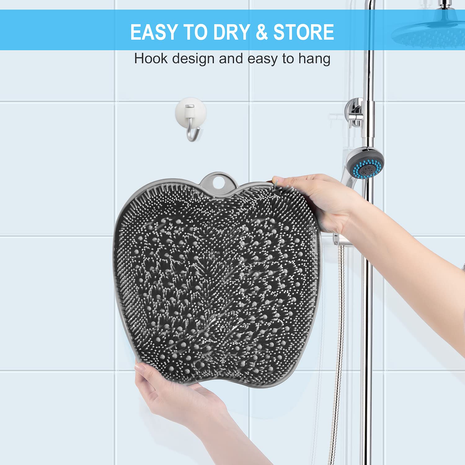 BESKAR XL diseño con ventosas fuertes evita deslizamientos en la ducha.