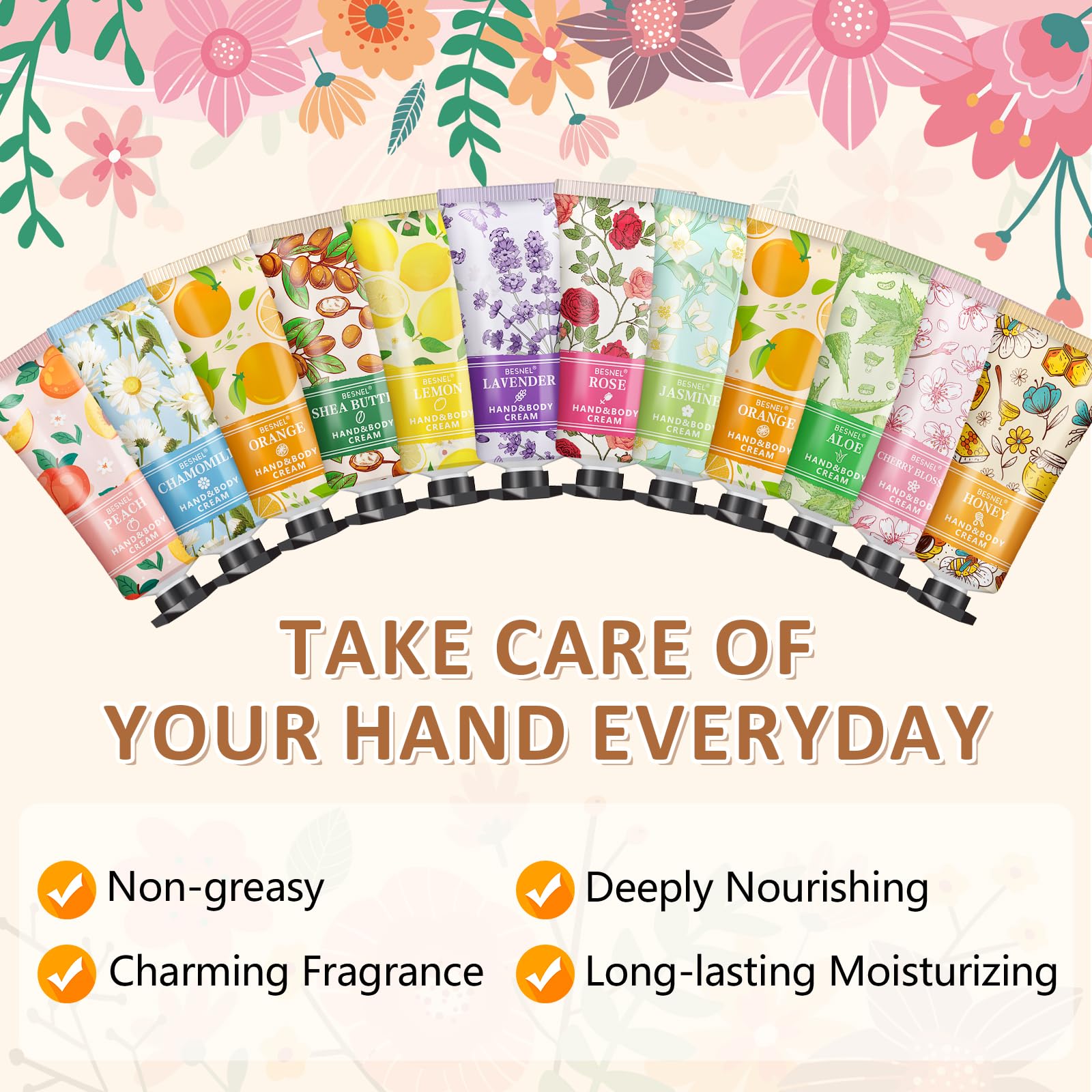 BESNEL crema manos mini lavanda viaje aroma calmante
