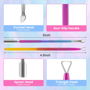 Besnel kit remoción esmalte gel 4 en 1 para manicura en casa