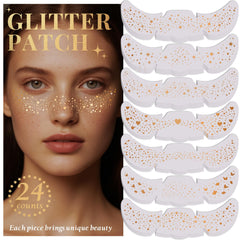 Pegatinas de pecas brillantes BESNEL con acabado dorado para looks festivos