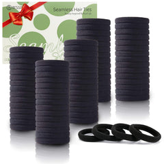 Bessrung bandas elasticas para pelo negro, 100 piezas, ajuste suave y sin daño