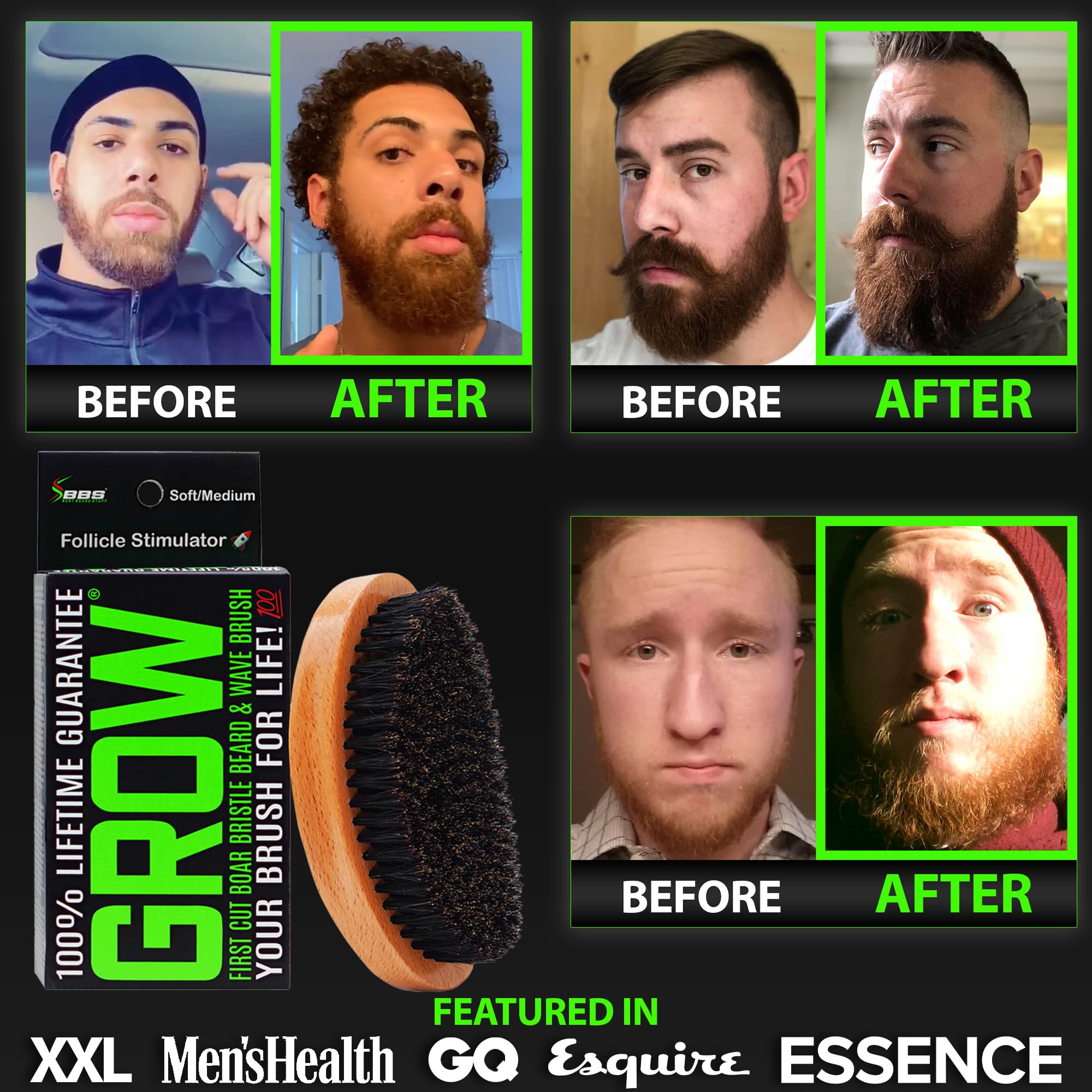 GROW de Best Beard Stuff: estimula el flujo sanguíneo para folículos y cabello saludable.