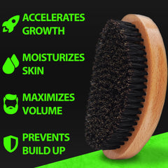 GROW Barba de Best Beard Stuff: cepillo exfoliante para piel limpia y poros abiertos.