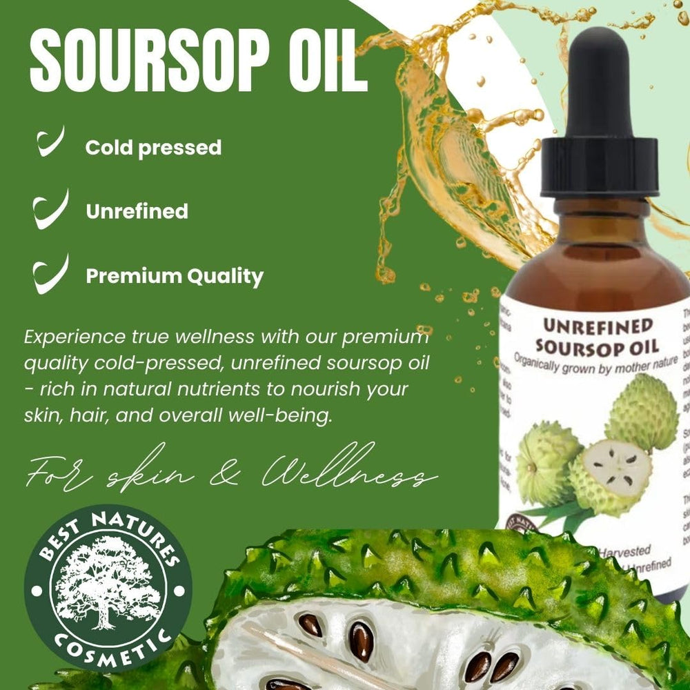 Best Nature's Cosmetics Frasco ámbar del aceite de Guanábana para conservar frescura