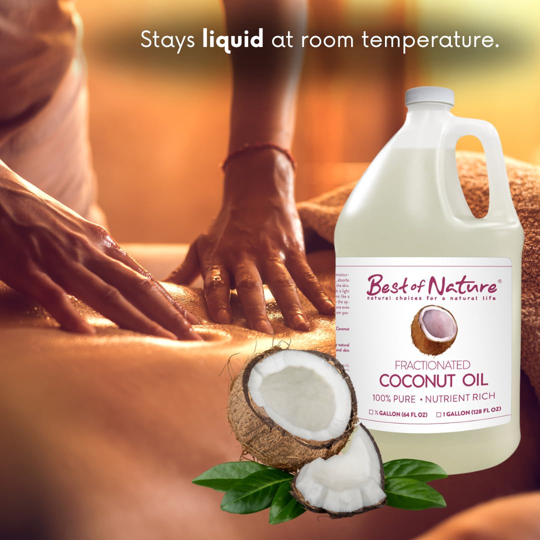 Best of Nature Aceite Coco Fraccionado 64oz: sin fragancia para mezclar con aceites