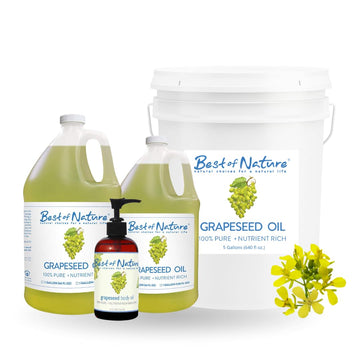 Best of Nature Aceite de semilla de uva, elaborado en EE. UU. en lotes pequeños.