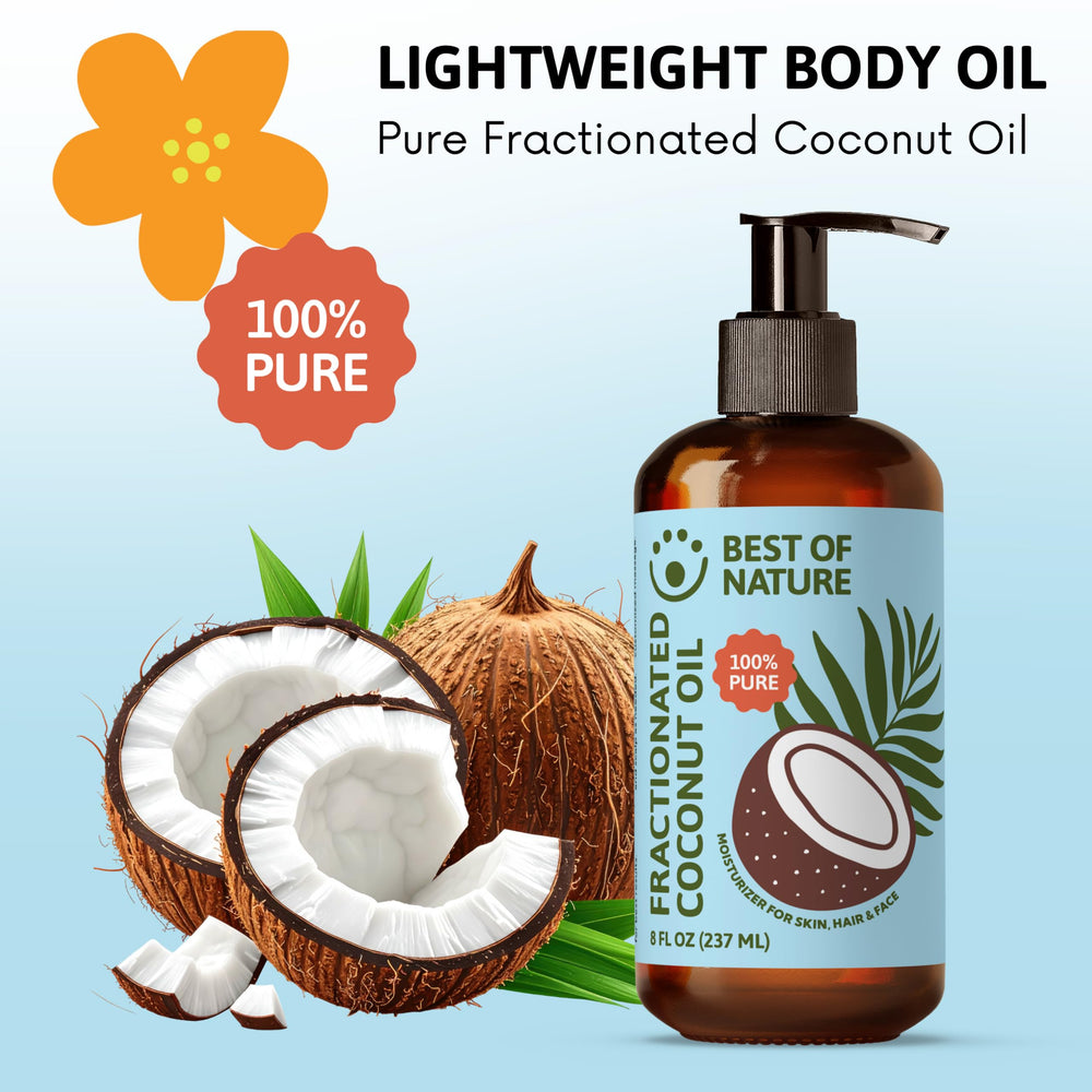 Best of Nature huile coco fractionnee — massage doux et absorption rapide.