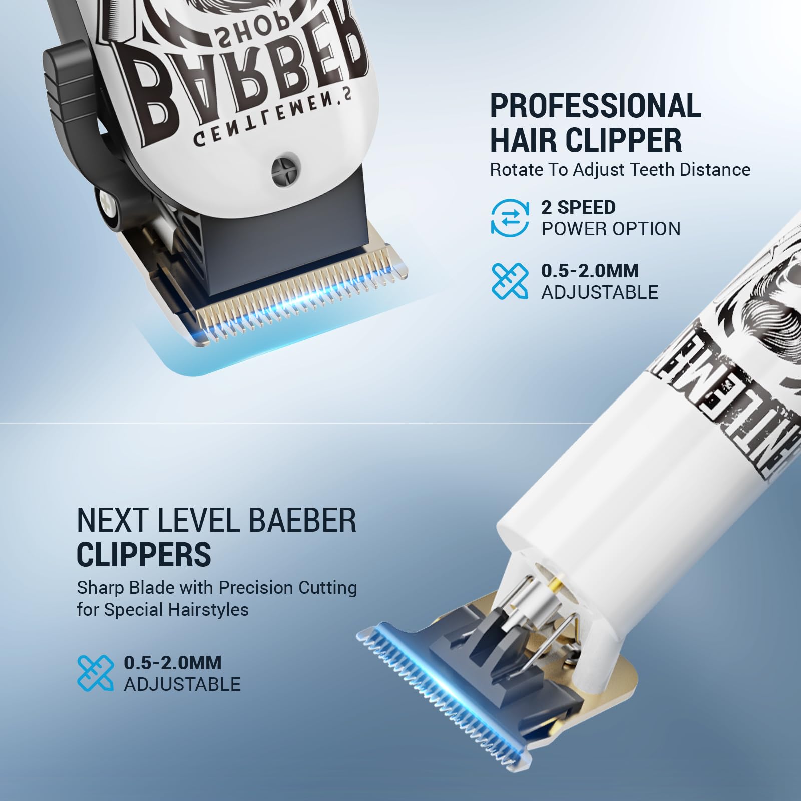 BESTBOMG Cortapelos profesional guía-corte para transiciones suaves y acabados nítidos