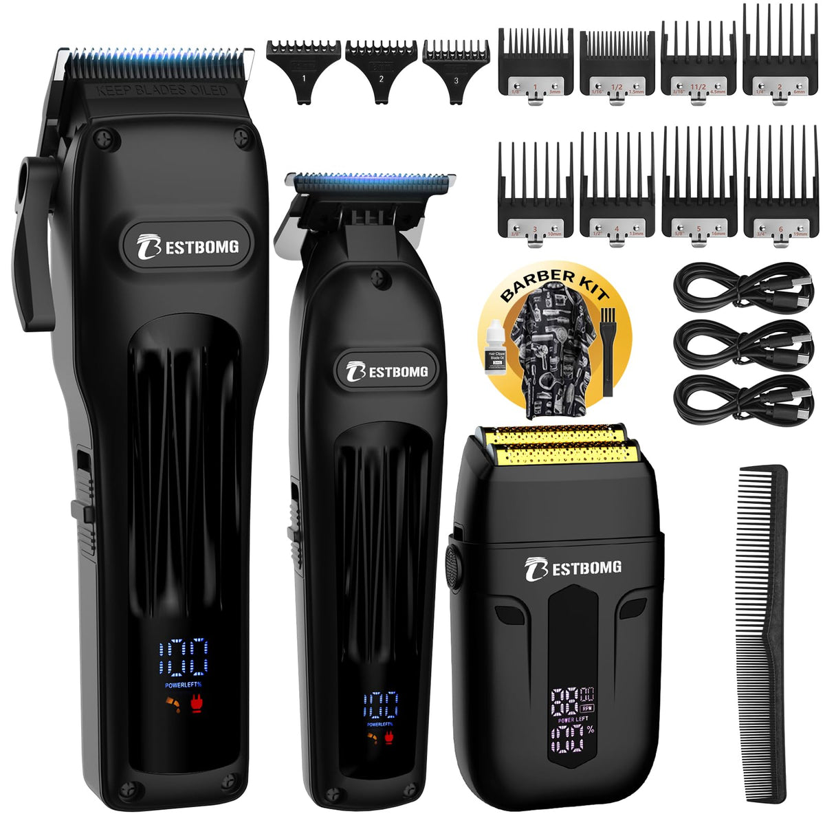 BESTBOMG BS-808A cortapelos profesional para cortes precisos en casa.