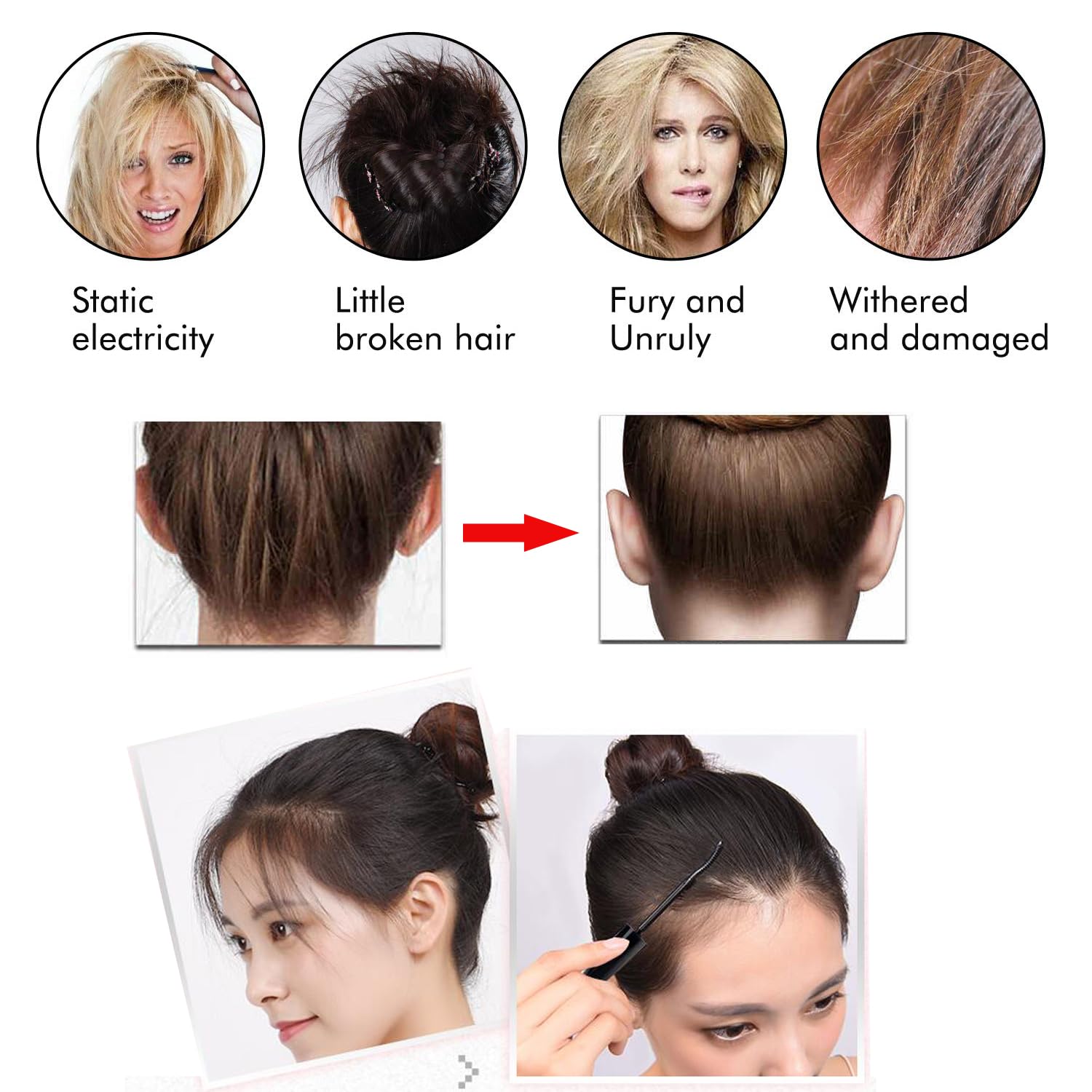 BestLand barra fijadora para cabello: controla pelos finos sin residuos