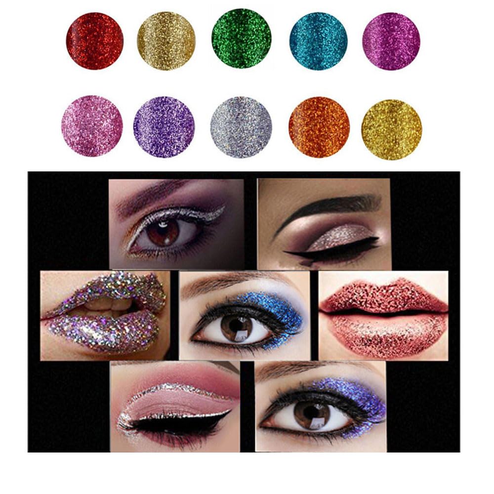 BestLand delineador líquido brillo 10 colores se aplica fácilmente y seca rápido.