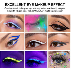 BestLand eyeliner resistente al agua, tono neón para looks de día y noche.