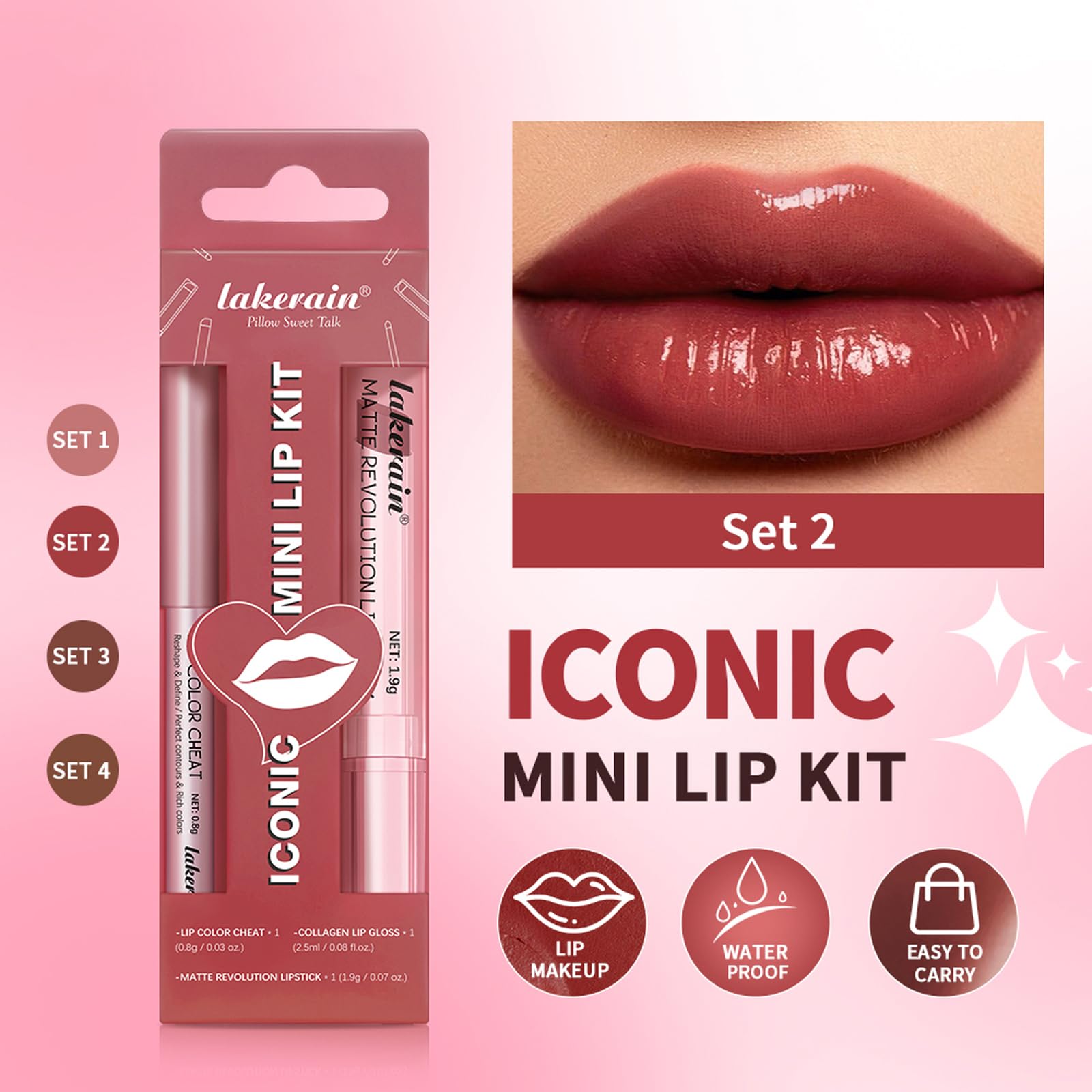 BestLand labial Velvet Matte nude marrón, color intenso y acabado sedoso