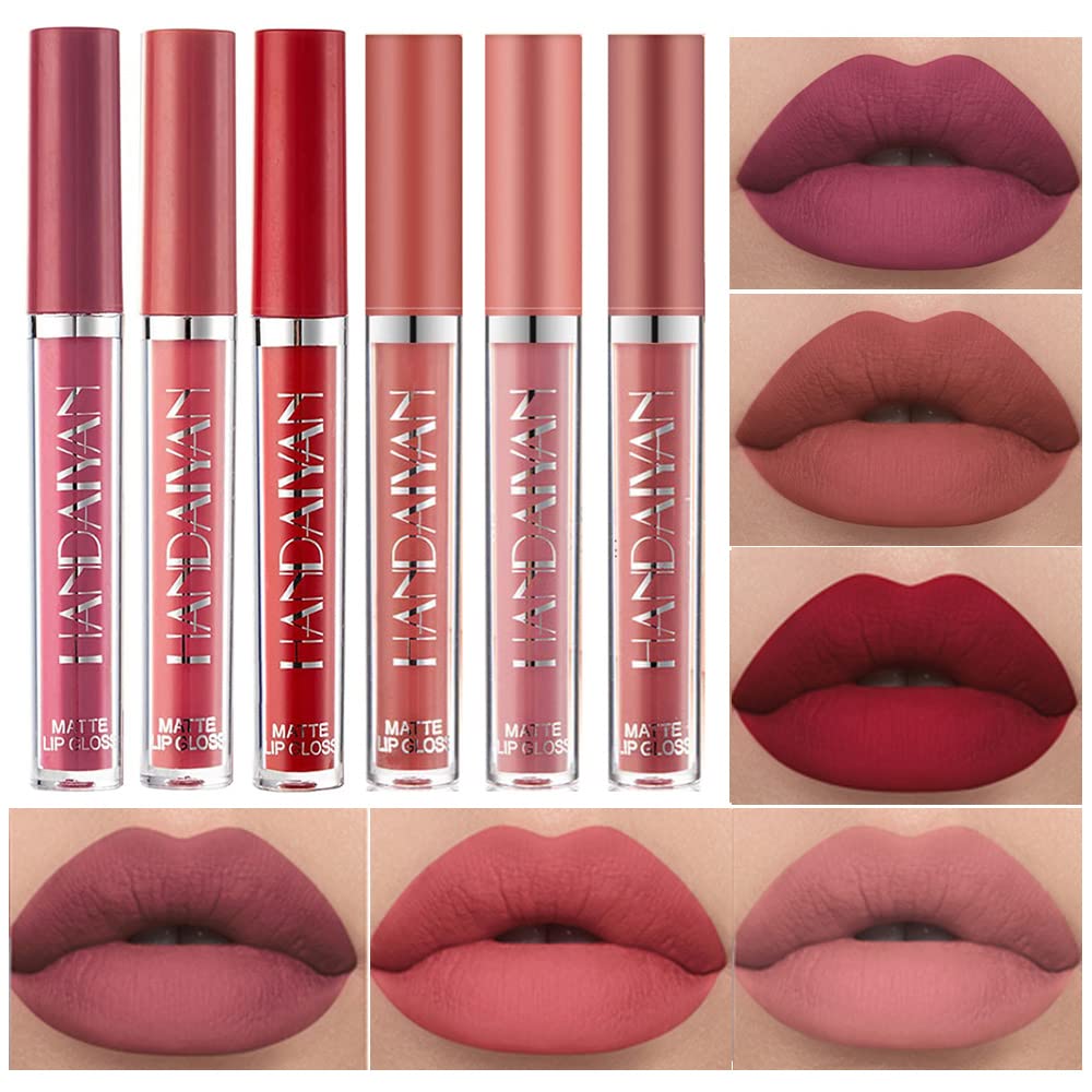 BestLand Conjunto C de labiales líquidos mate, empaque elegante para colección diaria.
