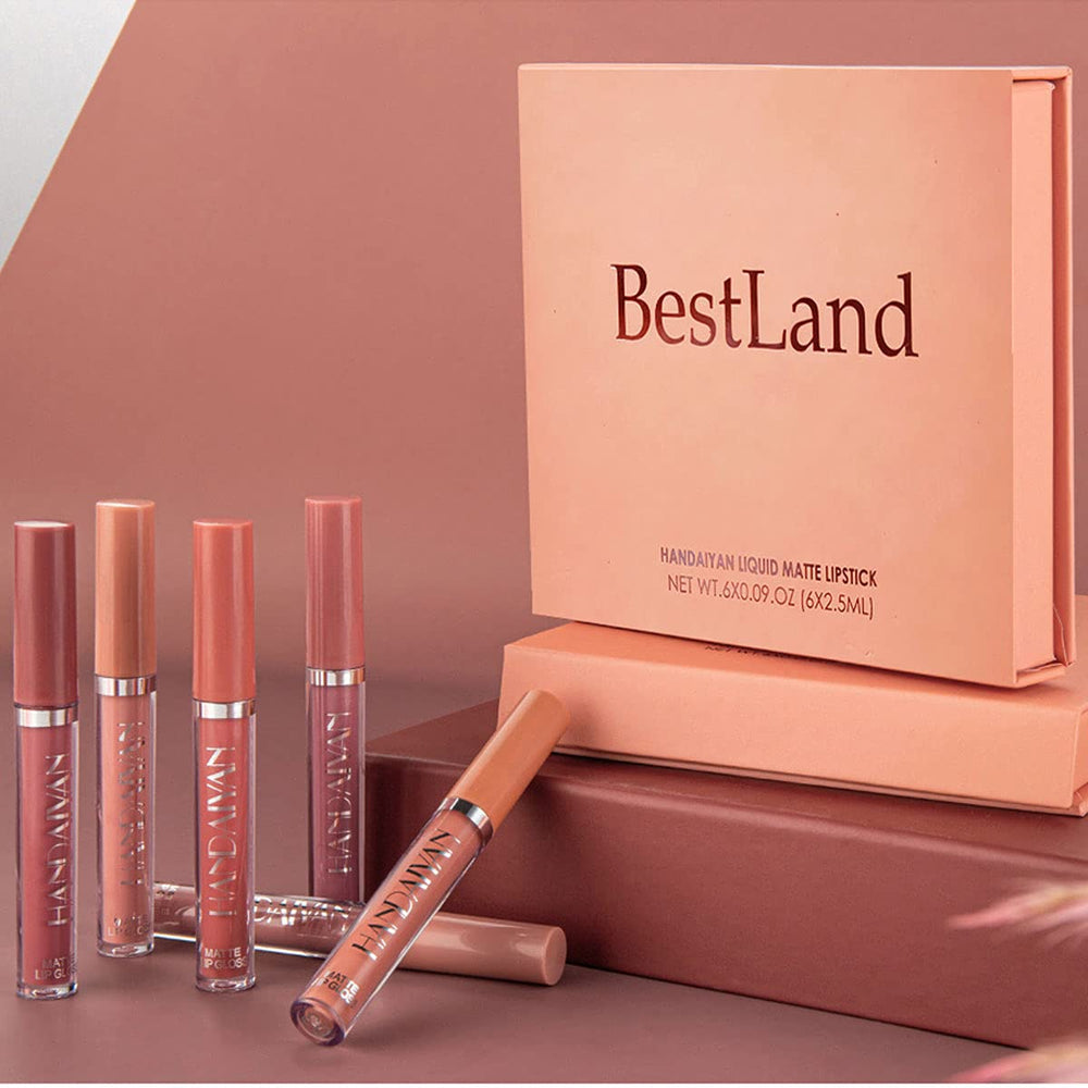 BestLand labiales líquidos mate textura suave e hidratante para comodidad.