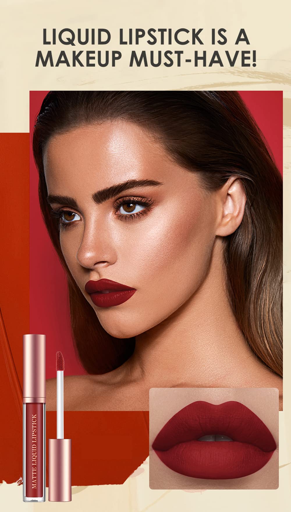 BestLand lapices delineadores labiales 6 piezas para delineados precisos.