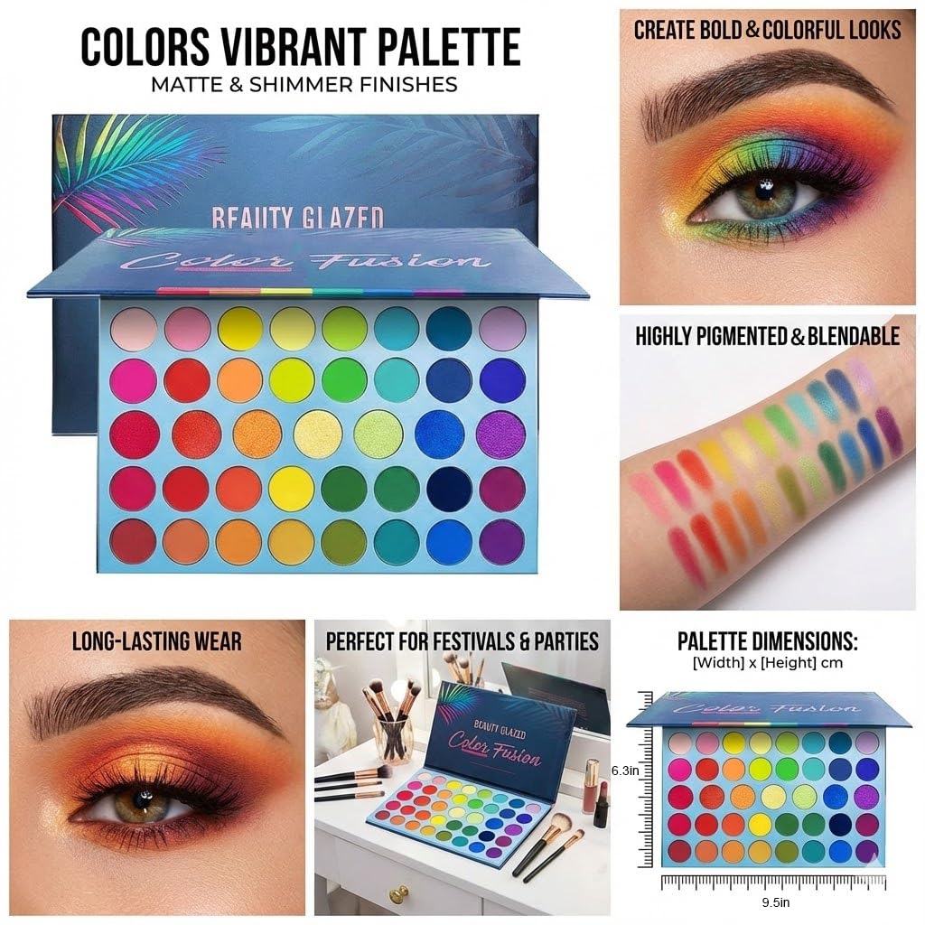 BestLand Muestra pigmentacion sombras, prueba colores intensos.