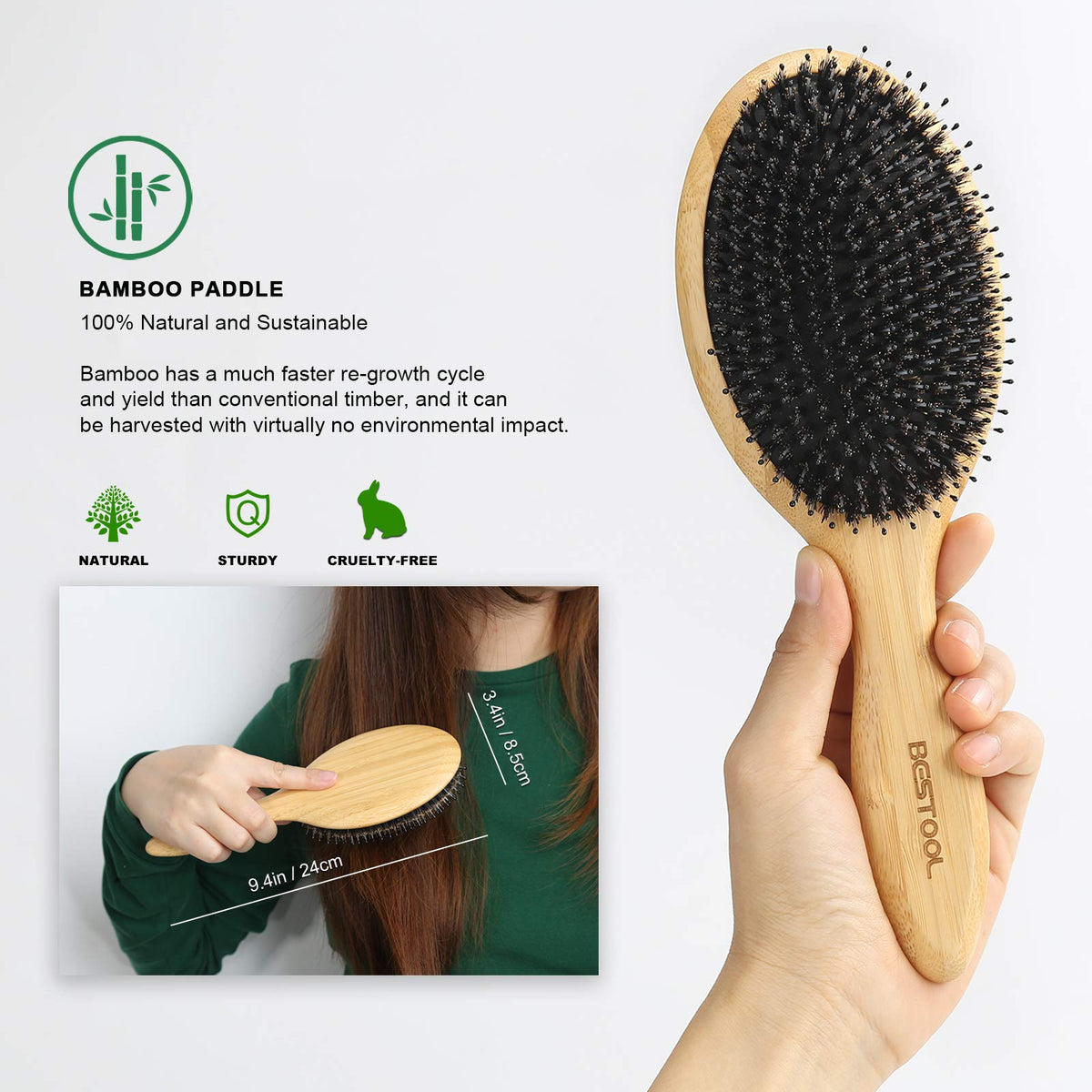 BESTOOL cojín masaje caucho para relajar el cuero cabelludo durante el peinado