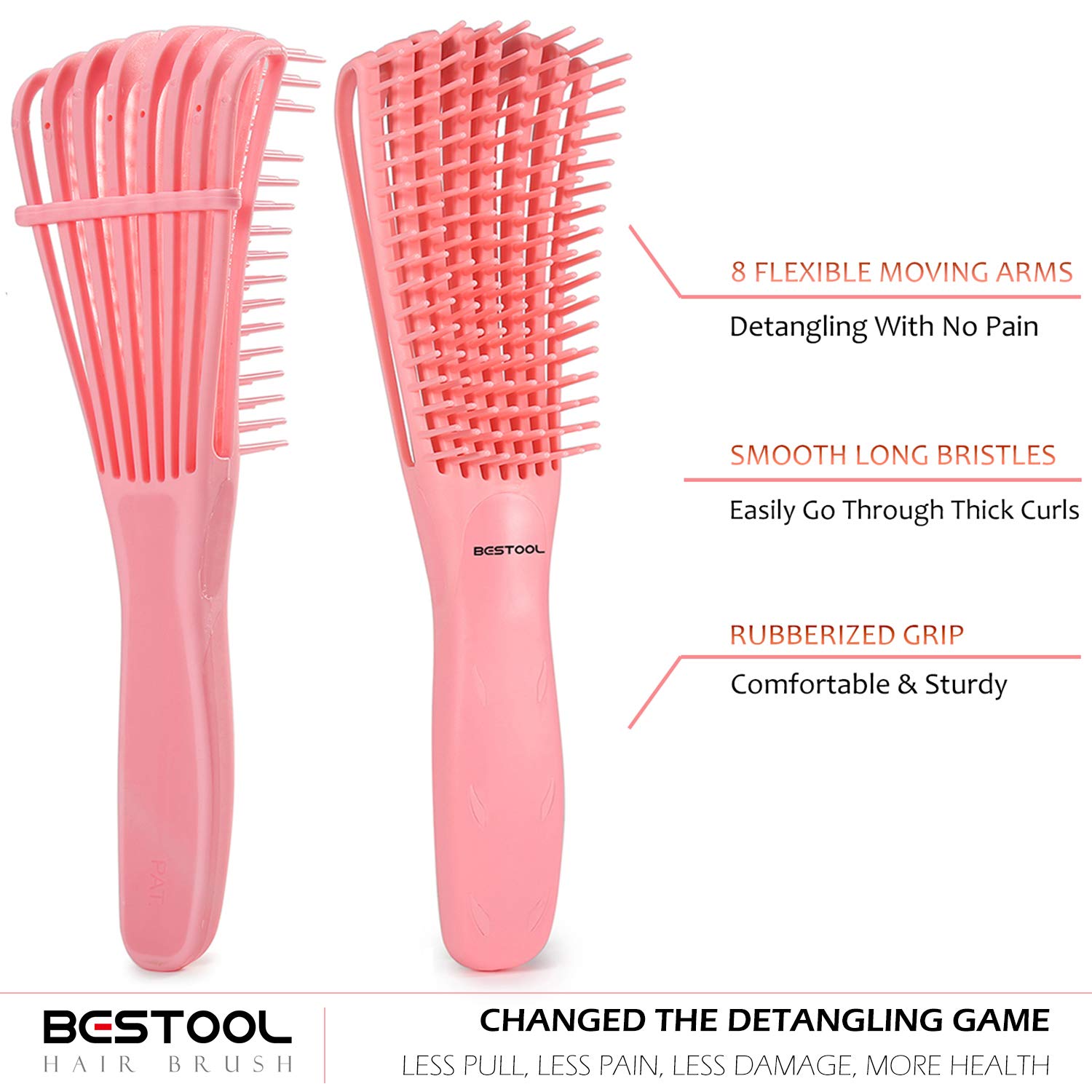 BESTOOL cepillo con 8 brazos flexibles para menor fricción