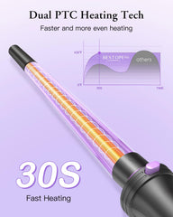 BESTOPE PRO bigudí 0-5 pulgadas para rizos pequeños y definición precisa.