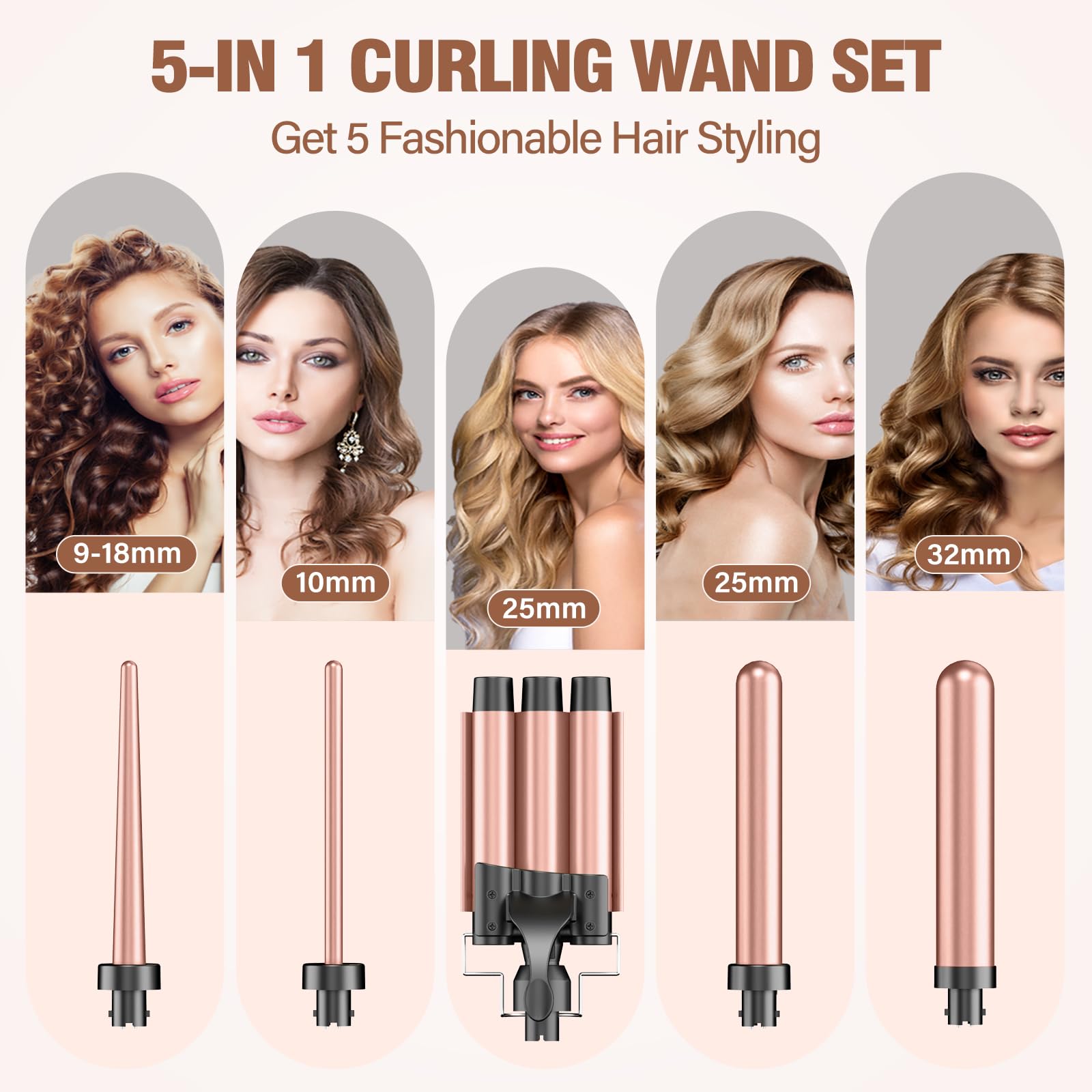Calentamiento rápido de BESTOPE PRO Waver para peinados en minutos