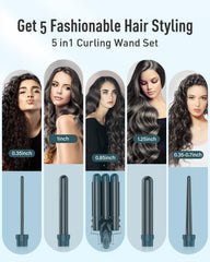 BESTOPE PRO Waver 3-barriles cerámicos, rizos uniformes y sin frizz.
