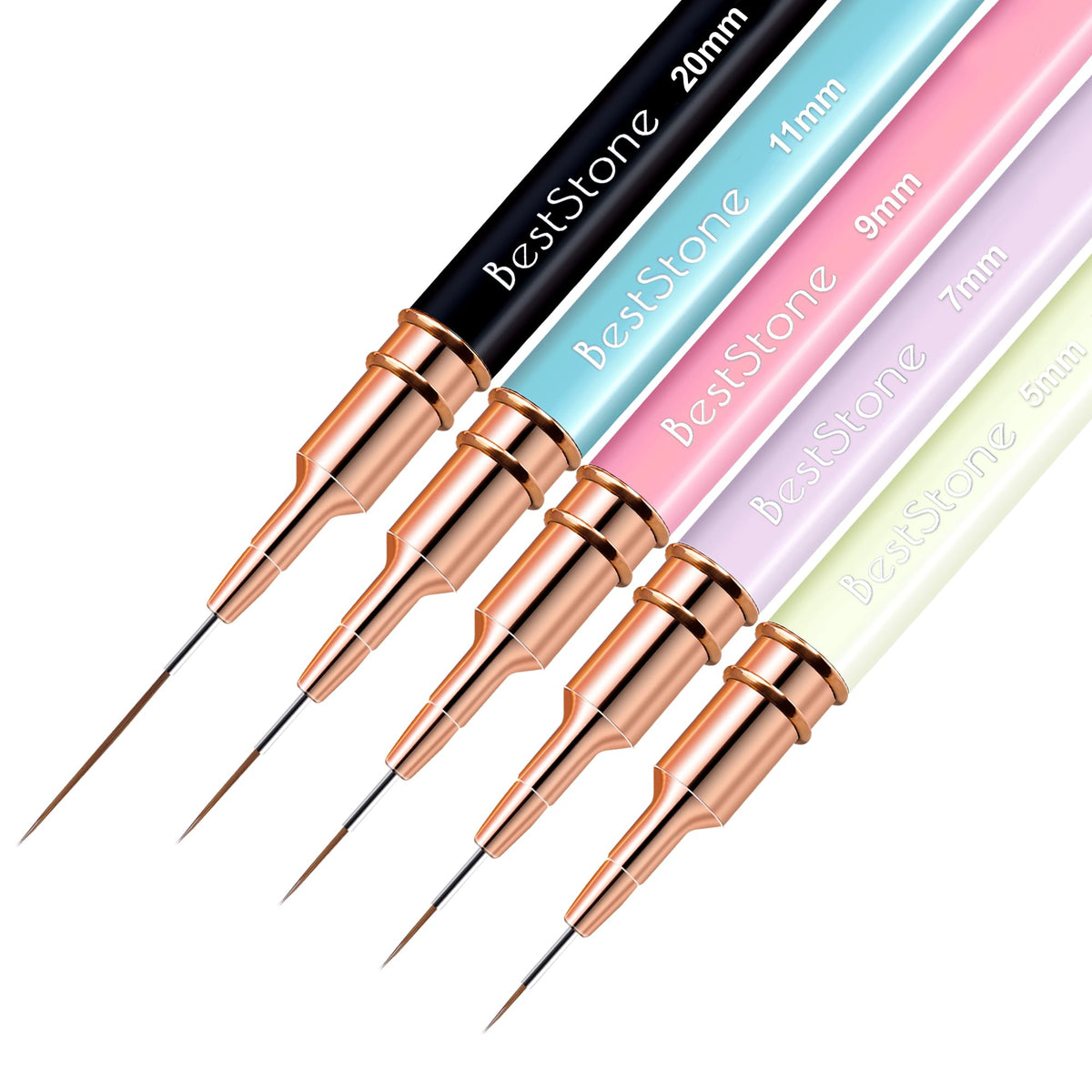 BestStone pinceles liner para uñas con delineado preciso y líneas limpias