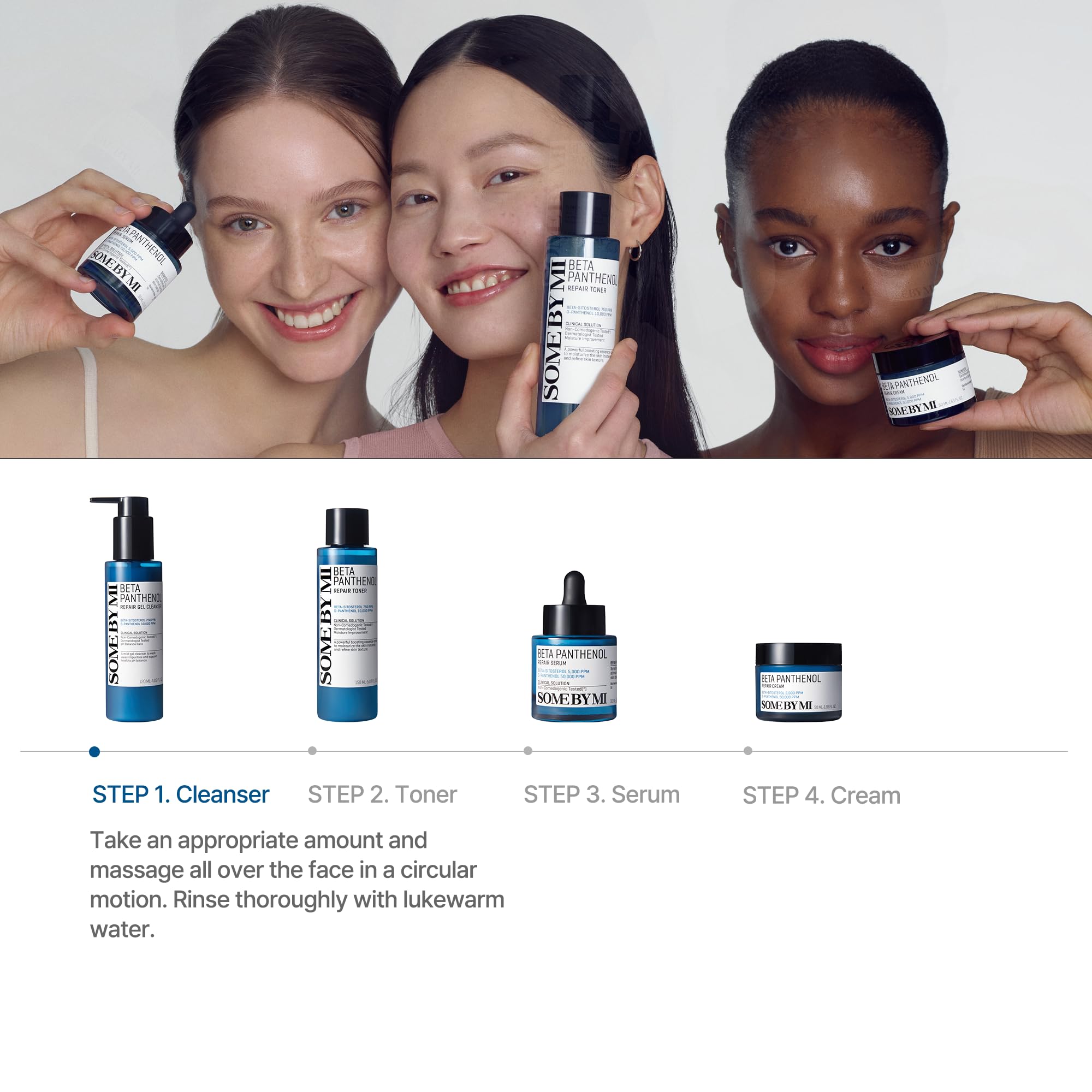 Beta-Panthenol Repair Gel Cleanser uso diario para rostro limpio y cómodo