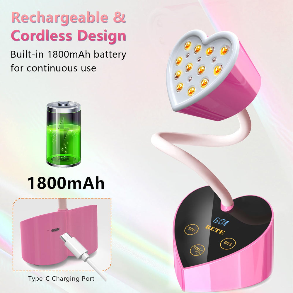 Diseño con forma de corazón de BETE para uñas y regalo.
