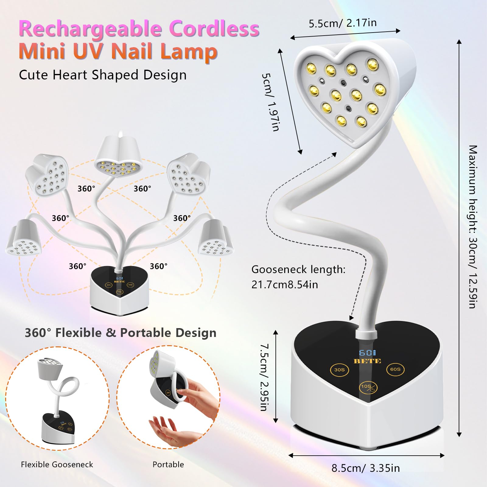 BETE diseño con forma de corazón, elegante y regalo ideal
