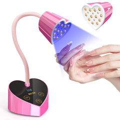 Lámpara BETE Mini UV para uñas con curado 360° para resultados uniformes.
